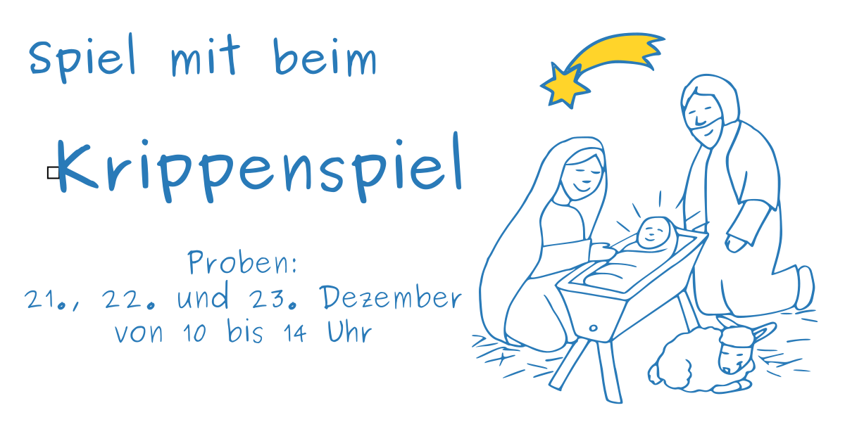 Krippenspiel als Theater in der Friedenskirche für Kinder