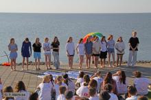 die Täuflinge am Strand von Büsum