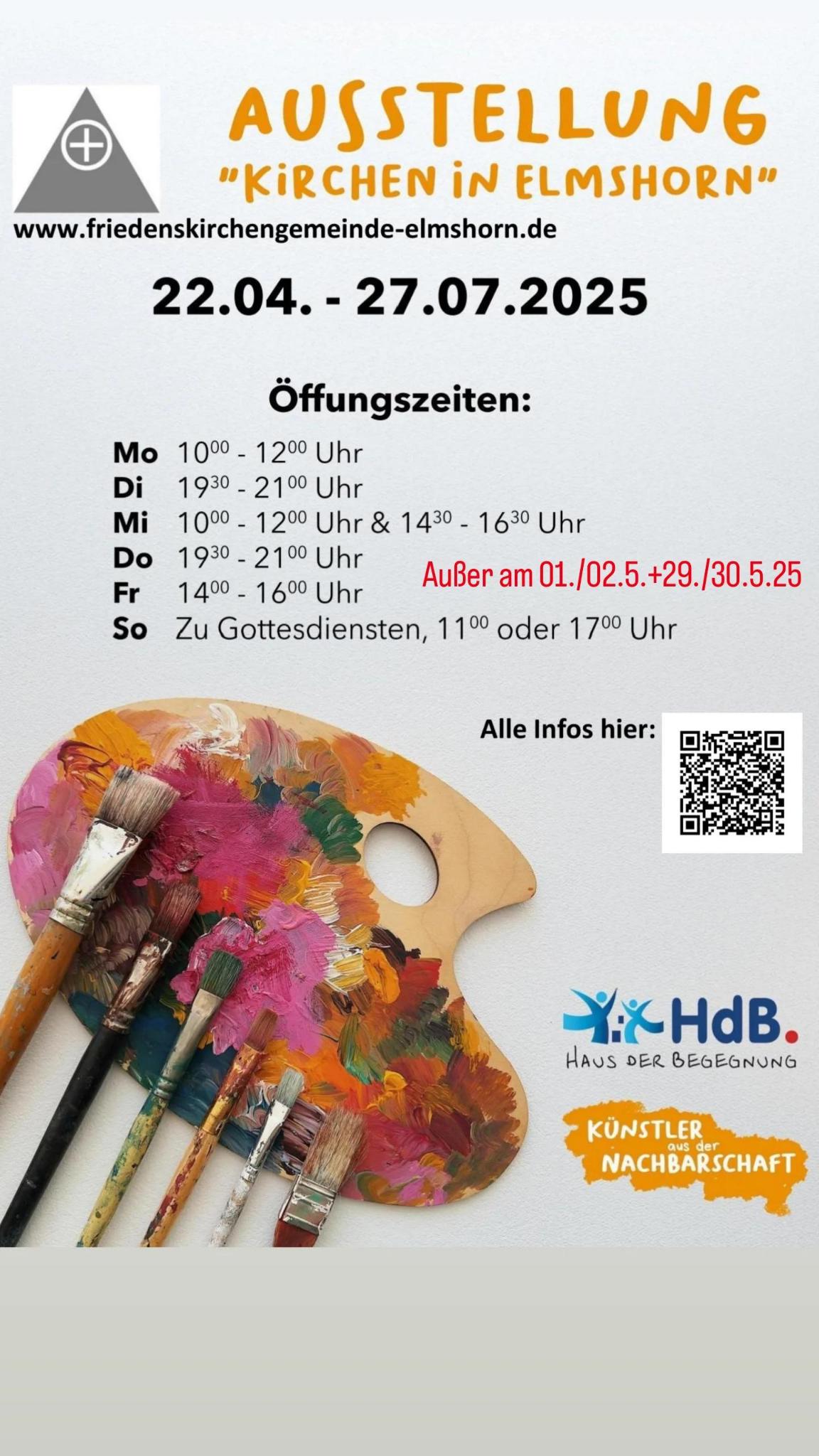 Ausstellungszeiten auf einen Blick