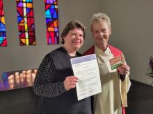 Miriam Kunkel und Melanie Kirschstein in der Christuskirche Eimsbüttel